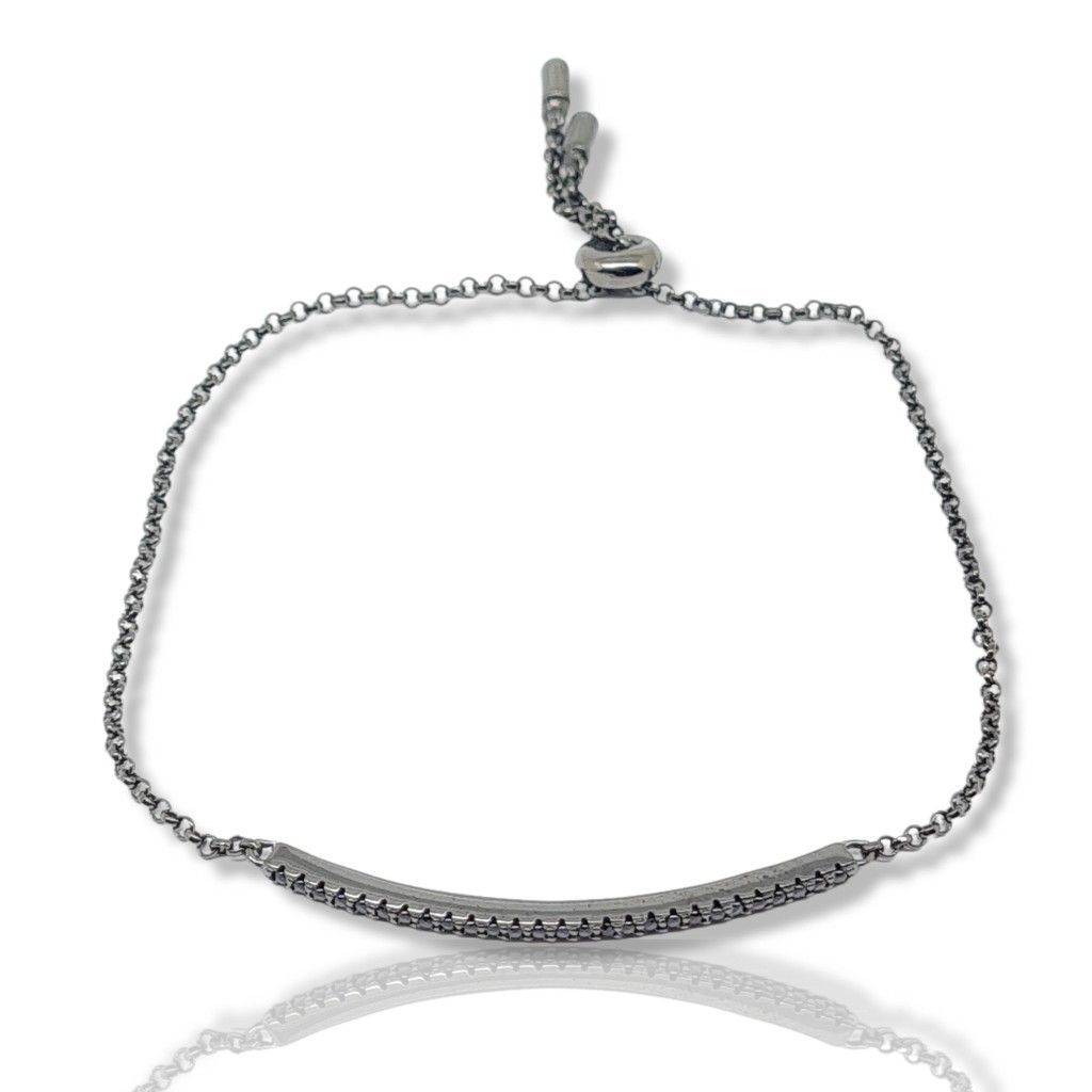 Black platinum plated silver 925º bracelet(code FC005993)